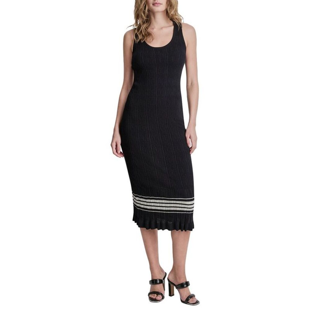 Dkny Womens  Striped Sweaterdress, Black